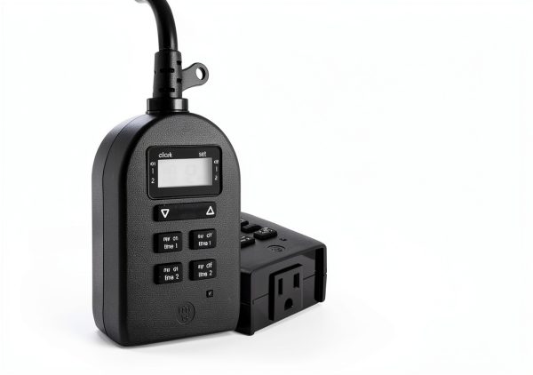 myTouchSmart Programmable Timer Switch Single Outlet Black 2-Inch-3