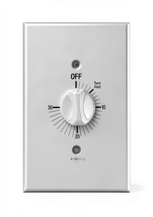 Woods Spring Wound Timer 30 Minute Gray Wall Switch 30 Minute Auto Off-2
