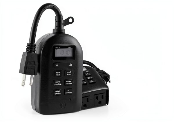 myTouchSmart Digital Timer Plug-In Dual Outlet 2" LCD Outdoor/Indoor-5