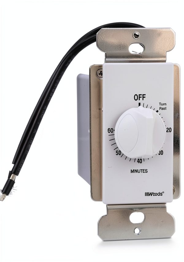 Southwire Woods 60 Minute Spring Wound Timer White Plastic-0