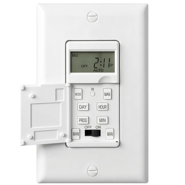 Enerlites HET01-C Programmable Wall Timer Switch White 1-4 Pack-1