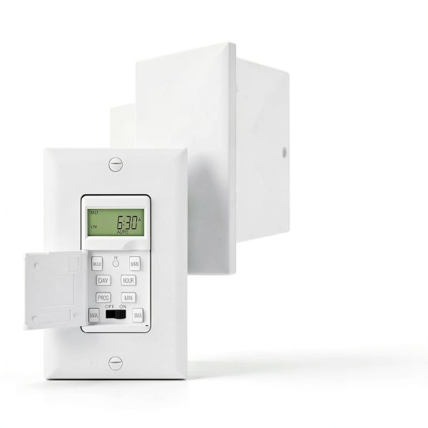 Enerlites HET01-C Programmable Wall Timer Switch White 1-4 Pack-5