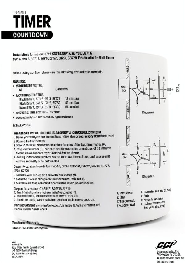 Southwire Woods 60 Minute Spring Wound Timer White Plastic-6