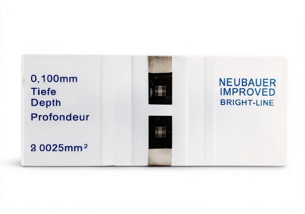 MUHWA Hemocytometer Neubauer Chamber with Grid and 2 Coverslips-0