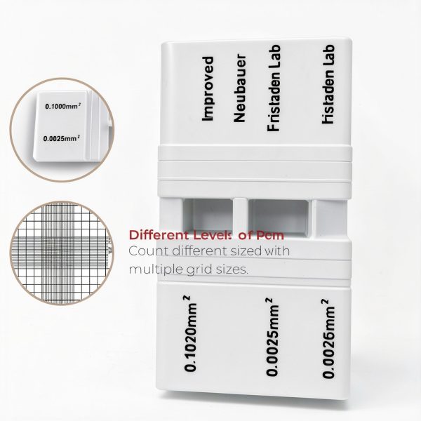 Fristaden Lab Neubauer Hemocytometer - Diamond Etched, Light Glass-3